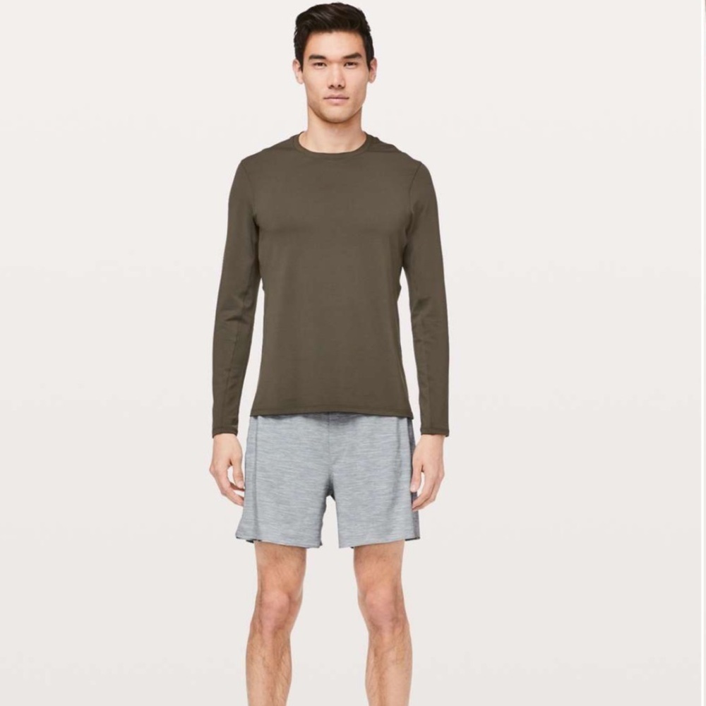 Lululemon Surge Short Lined Heather Allover Sea Salt